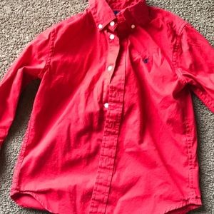 Red polo shirt